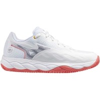 Zapatillas Mizuno Wave Enforce Court Clay Blanco Azul Coral Mujer  Oferta + Barato
