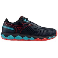 Mizuno Wave Enforce Tour 2 Padel Preto Azul Vermelho Tênis  Oferta + Barato
