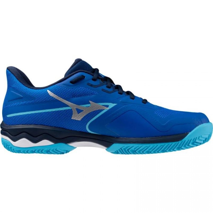 Sneakers Mizuno Wave Exceed Light 2 TERRE BATTUE Bleu Blanc  Offre - Pas cher