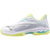 Baskets Femme Mizuno Wave Exceed Light 2 TERRE BATTUE Blanc Noir Lime  Offre - Pas cher