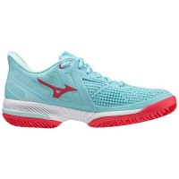 Tênis Mizuno Wave Exceed Tour 5 CC Turquesa Mulheres Brancas  Oferta + Barato