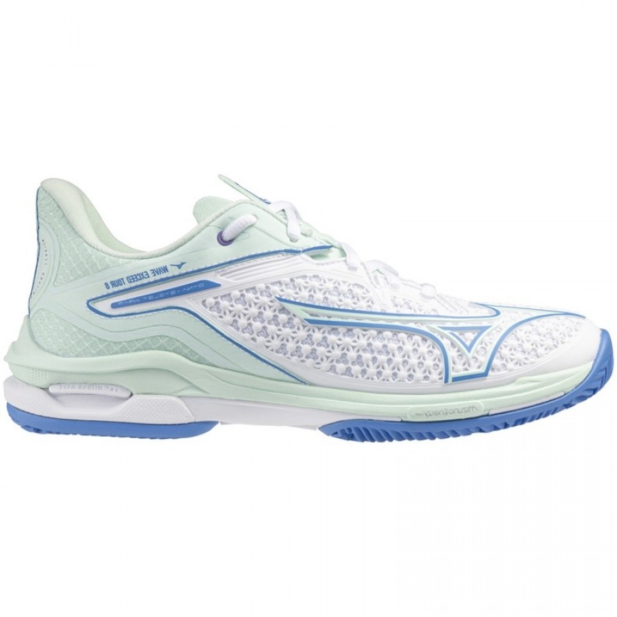 Mizuno Wave Exceed Tour 6 Clay Branco Azul Tênis Feminino  Oferta + Barato