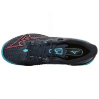 Mizuno Wave Exceed Tour 6 Padel Black Blue Red Sneakers  Offer + Cheap