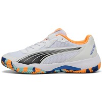 Puma Nova Court Blanc Orange Noir Baskets  Offre - Pas cher