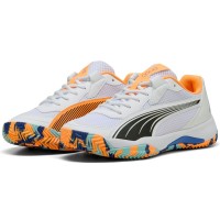 Puma Nova Court Blanc Orange Noir Baskets  Offre - Pas cher