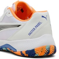 Puma Nova Court Blanc Orange Noir Baskets  Offre - Pas cher