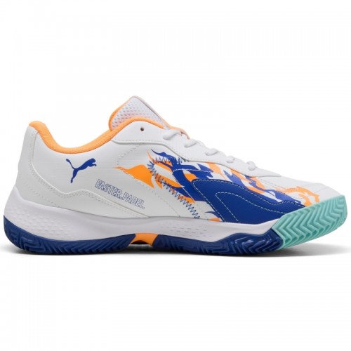 Tênis Puma Nova Smash Branco Azul Laranja Tênis Puma Nova Smash Branco Azul Laranja