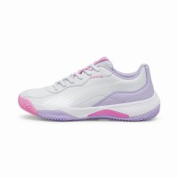 Chaussures Femme Puma Nova Smash Gris Blanc Violet