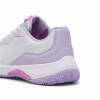 Chaussures Femme Puma Nova Smash Gris Blanc Violet