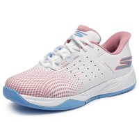 Zapatillas Skechers Viper Court Reload Blanco Rosa Mujer