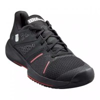 Wilson Bela Pro Tênis Preto Papoula Vermelha  Oferta + Barato