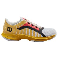 Wilson Hurakn Pro White Coral Gold Sneakers