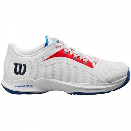 Scarpe Wilson Hurakn Pro Bianca Rosso Blu Donna Scarpe Wilson Hurakn Pro Bianca Rosso Blu Donna
