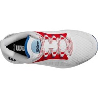 Chaussures Femme Wilson Hurakn Pro Blanc Rouge Bleu