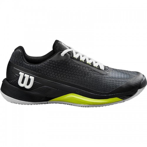 Scarpe Wilson Rush Pro 4.0 Terra Battuta Nero Bianco Giallo Scarpe Wilson Rush Pro 4.0 Terra Battuta Nero Bianco Giallo