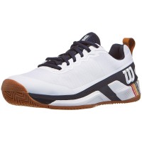 Tênis Wilson Rush Pro 4.5 Clay Branco Azul Marinho  Oferta + Barato