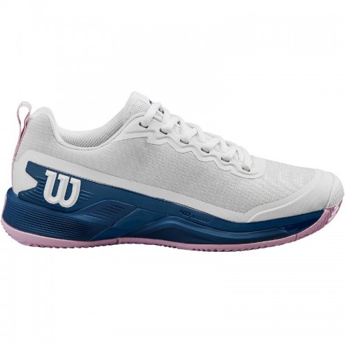 Wilson Rush Pro 4.5 Clay Bianco Blu Sneakers Donna Wilson Rush Pro 4.5 Clay Bianco Blu Sneakers Donna