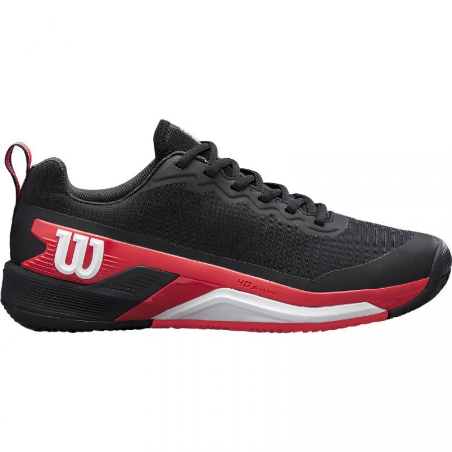 Tênis Wilson Rush Pro 4.5 Clay Preto Vermelho Branco  Oferta + Barato