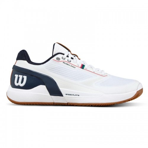 Tênis Wilson Rush Pro 5 Clay White Azul Marinho