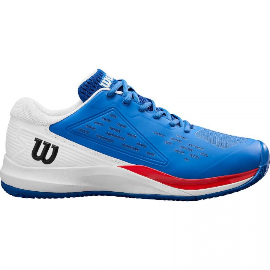 Tênis Wilson Rush Pro Ace Clay Azul Branco Vermelho  Oferta + Barato