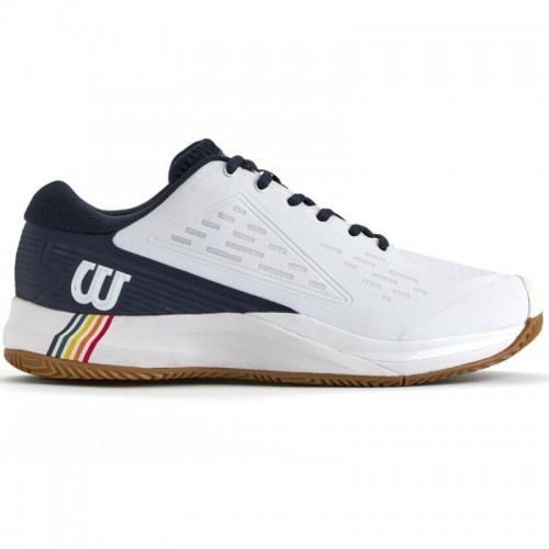 Tênis Wilson Rush Pro Ace Clay Branco Azul Marinho Tênis Wilson Rush Pro Ace Clay Branco Azul Marinho