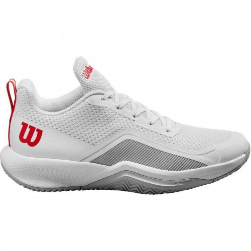 Chaussures Femme Wilson Rush Pro Lite Blanc Bleu Perle Rouge Chaussures Femme Wilson Rush Pro Lite Blanc Bleu Perle Rouge