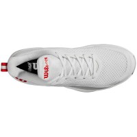 Chaussures Femme Wilson Rush Pro Lite Blanc Bleu Perle Rouge  Offre - Pas cher